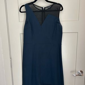 Top shop asymmetric navy dress